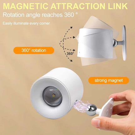 Rechargeable LED Wall Sconce Light, Magnetic Wall Mounted Night Lamp with Remote Control