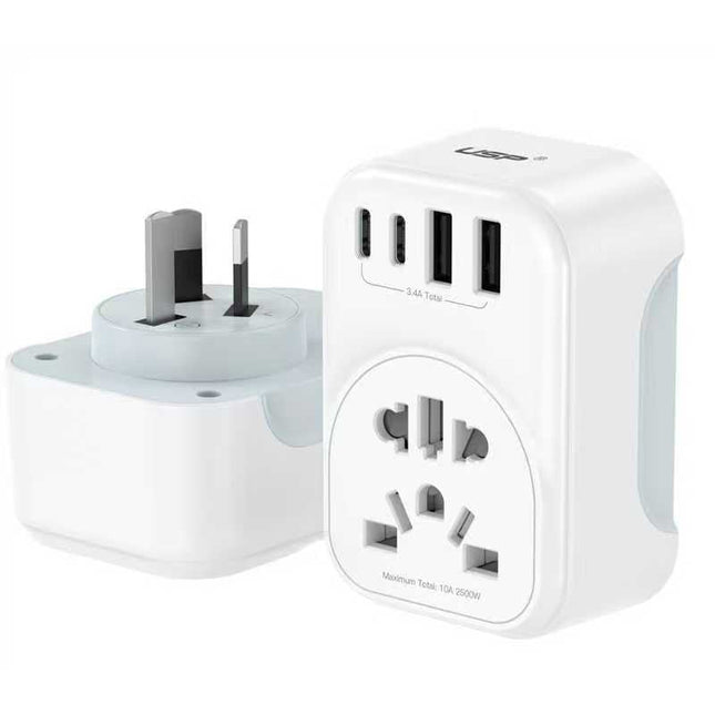 SAA Certified Australia Inbound Adapter: Compatible with US UK HK Japan EU Plugs
