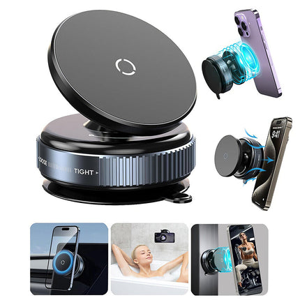 Electric Vacuum Magnetic Suction Cup 360° Rotation Car Phone Holder Stand Mount
