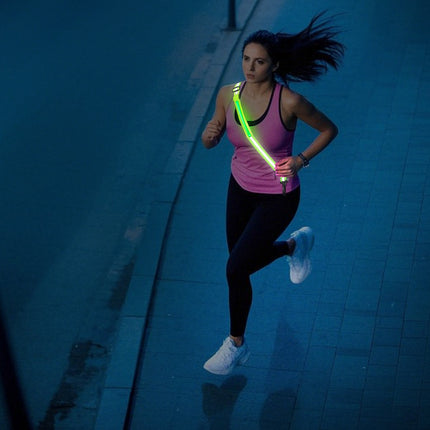 LED Flashing Reflective Safety Belt, Night Walking Reflective Sash Gear for Outdoor Activities