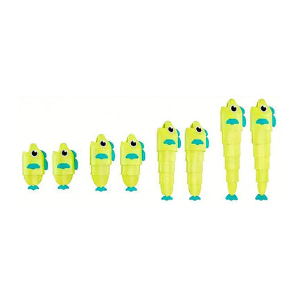 Family Fishing Challenge Kit – Measure & Compete, Colorful Retractable Fish Play Set (8 Fish + 2 Rods)