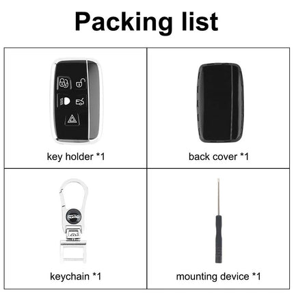 Car Key Case Fob Shell Cover + Keyring For Range Rover Sport Evoque Jaguar