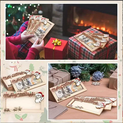 2pcs Assorted Cute Christmas Money Gift Wallets with Envelopes (Random Designs)