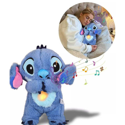 Stitch Breathing Musical Soothing Doll Sleep Toys Anxiety Relief Plush Toy Gift