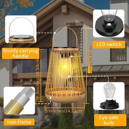 1x Solar Hanging Lantern, Waterproof Outdoor Garden Ornament Gift