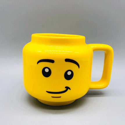 Funny Ceramic Cup Lego Mug Smiling Expression Face Cartoon Coffee Milk Tea 250ml