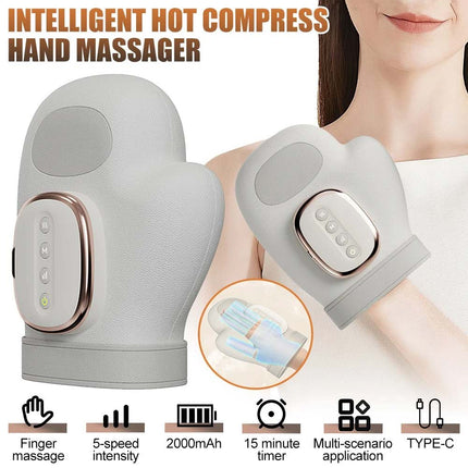 Cordless Hand Massager with Heat and Compression, for Arthritis and Carpal Tunnel Relief, Ideal for Hand Fatigue and Joint Discomfort