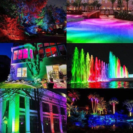 RGB 10 LEDs Garden Solar Lights Outdoor Landscape Yard Light Lawn Lamp Spotlight