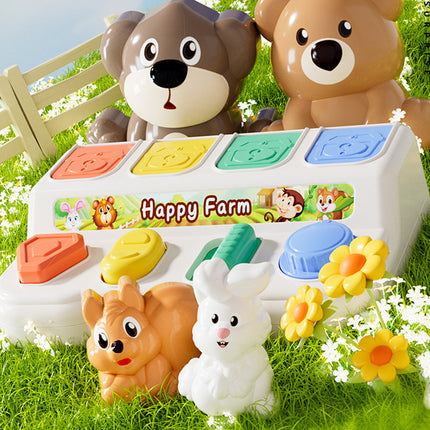 Interactive Farm Animal Pop-Up Surprise Sensory Toy, Cause & Effect Cognitive Manipulation Leisure Toy
