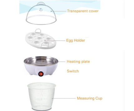 Electric Soft Hard Egg Boiler Bowl  Poacher Steamer Noise Free Cooker AU Plug