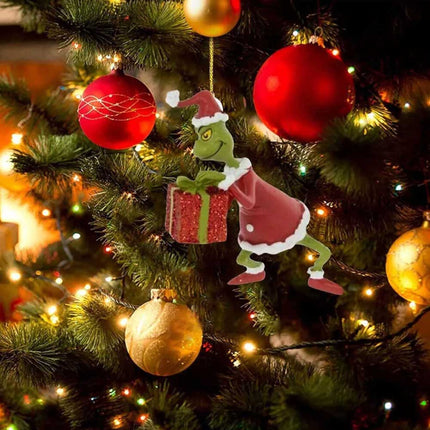 2D Merry Christmas Greenckes Decorations Christmas tree hangings 6x