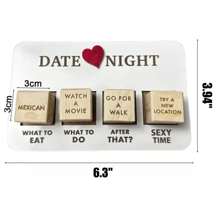 Wooden Date Night Dice: After Dark Edition - Romantic Adventure Dice for Couples
