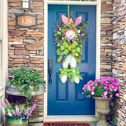 Easter Bunny Rabbit Wreath Decor Front door Party Decor Wedding Decor Spring