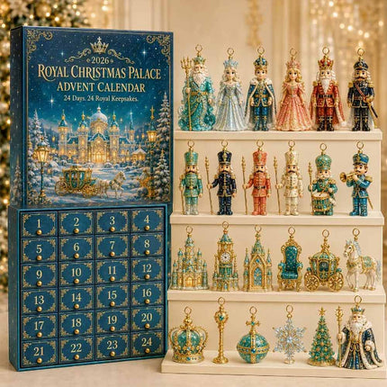 24‑Day Nutcracker Themed Advent Calendar Blind Box, 2D Flat Acrylic Christmas Hanging Ornaments Gift