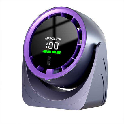 NEW FASHIONABLE RECHARGEABLE 360 DEGREE ROTATING FAN WITH DIGITAL DISPLAY