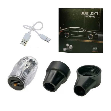 4-Pack LED Wheel Strobe Flash Lights Tire Valve Cap Lamps for Cars, Trucks & Motorcycles