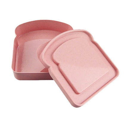 2pcs Reusable Sandwich & Bread Storage Boxes - BPA-Free Lunch Containers for Kitchen Food Storage