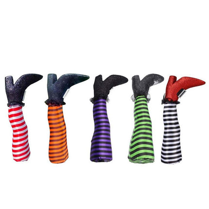 1‑Piece Halloween Witch Leg Prosthetic Ornament, Outdoor Yard Party Decor Prop