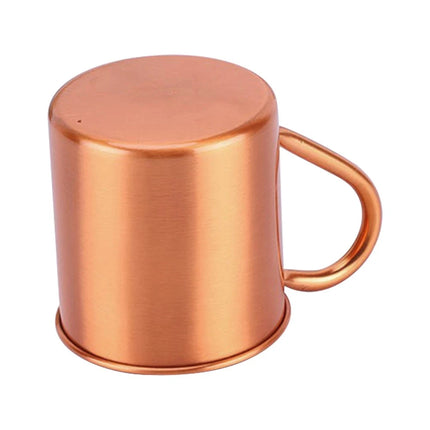 450ML Pure Copper Moscow Mule Mug, Gold Copper Drinking Cup for Coffee Beer Cocktail & Camping