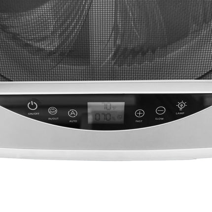 Deluxe Power Lift Vent Hatch for Caravans/RVs: 12V Fan, Temperature Sensor & LED Accessory
