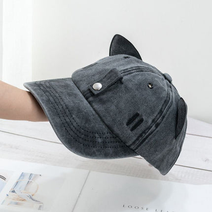 Vintage vintage cat ear sunglasses baseball cap fun cat star sun protection hat