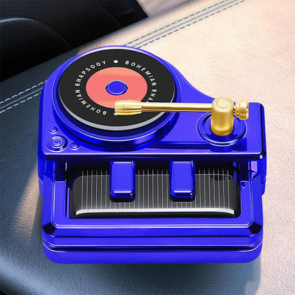 Solar Powered Car Air Fresheners Perfume Diffuser Rotating Piano Car Decors Gift