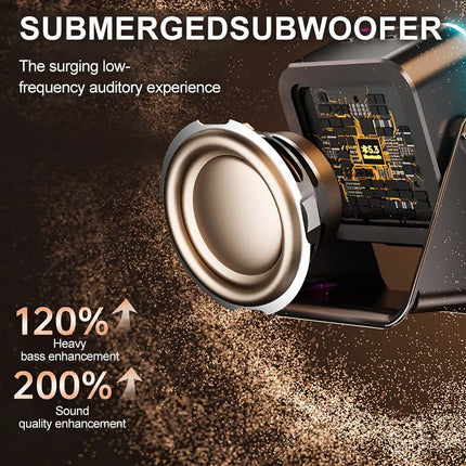 5-in-1 Wireless Induction Bluetooth Audio Speaker with Integrated Phone Stand
