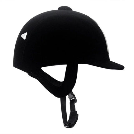 Adjustable Horse Riding Safety Helmet, Half Cover Rider Helmet, Black, 58cm