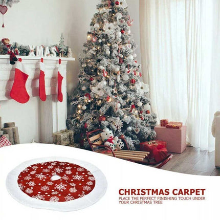 101CM Christmas Tree Skirt Base Faux Fur Xmas Floor Mat Party Ornaments Decor