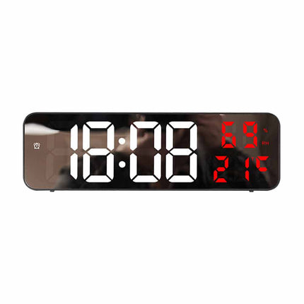 Led Digital Wall Clock Large Screen Time Temperature Humidity Display Clock