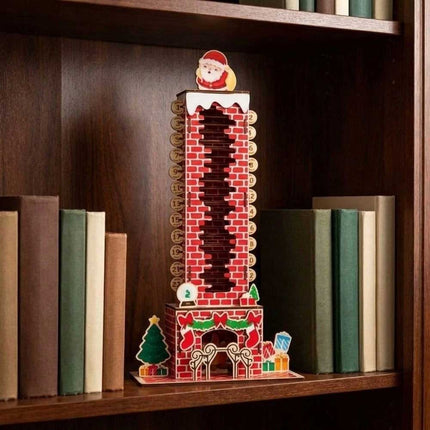 24 Day Xmas Countdown Santa Chimney Advent Calendar, Christmas Puzzle Toy Gift