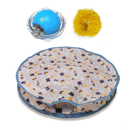 Smart Cat Toys Interactive Chirping Hide and Seek Cat Catching Game Ball