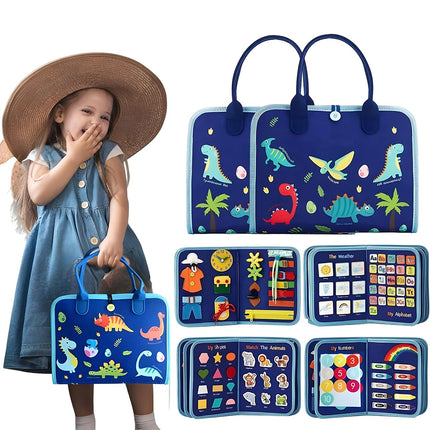 Blue Montessori Busy Board Intelligence Learning Toy Sensory Board Toy