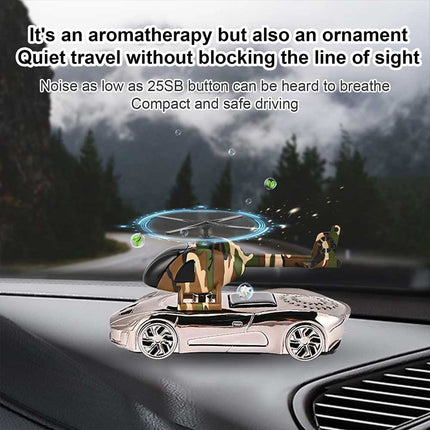 Solar-Powered Rotating Helicopter Car Air Freshener Ornament