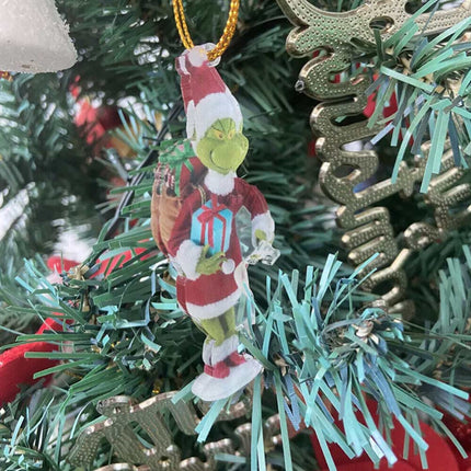 18pc Christmas Grinch Ornaments XMAS Tree Hanging Figure Pendant Decoration Gift 2D
