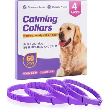 Calming Collar for Dogs/Cats 4 Packs Pet Pheromone Collars Dog Cat Calming Collar