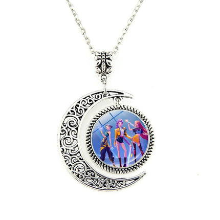 K-POP Devil Hunter Necklace, Essential for Trendy People, Dark Style Sweater Chain, Korean Wave Retro Accessories