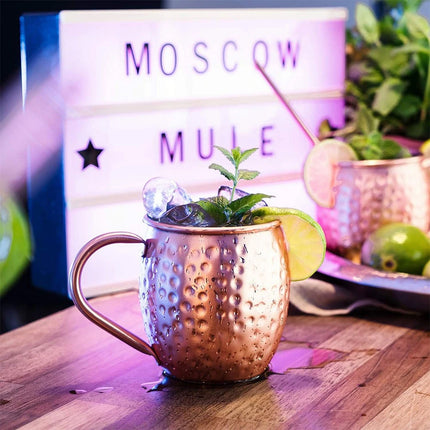 530ML Pure Copper Mug for Moscow Mule, Coffee, Beer & Cocktails, Home Drinking Cup