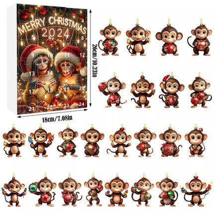 2D Christmas Ornaments 2024 Christmas Holiday Advent Calendar Christmas Tree