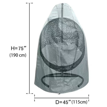 All-Weather Hanging Egg Chair Cover – 210D Waterproof Oxford, Dustproof & Rain Resistant
