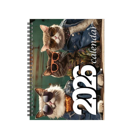 2026 Glasses Kittens Cats Calendar Wall Monthly Planner Family Home Organiser
