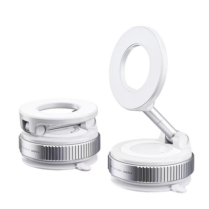 Electric Vacuum Magnetic Suction Cup Car Phone Holder Stand Mount 360° Rotation