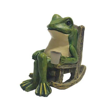 Whimsical Solar LED Frog Ornament Charming Decor for Gardens, Patios & Homes
