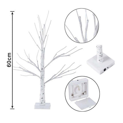 Easter LED Twig Tree Pre-Lit Birch Light Up Party Decoration with 24 Eggs