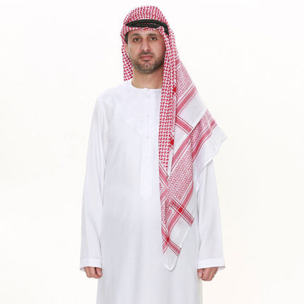 Men Arab Kafiya Keffiyeh Arabic Turban Muslim Shemagh Scarf Palestine Bandana