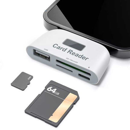 4-in-1 USB SD TF Card Memory Card Reader OTG Adapter For iPhone 14 13 12 11 iPad