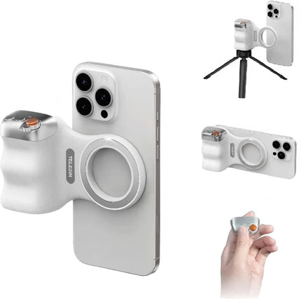 Magnetic Wireless Camera Grip Handle, Universal Remote Control Phone Holder