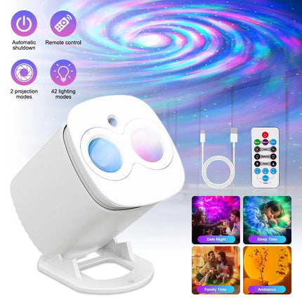 Smart Nebula Galaxy Projector LED Star Night Light - Ceiling & Wall Projection Lamp for Bedroom Decor