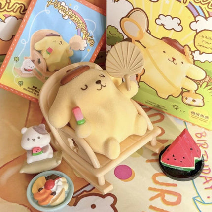 1x Sanrio Pompompurin Childhood Four Seasons Blind box,Figure, great gift, rare