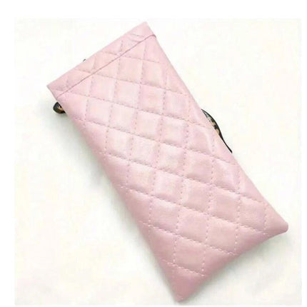 Glasses Case Pouch PU Leather Spring Close Soft Case Glasses / Sunglasses/ Phone